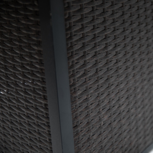 Deko Living 35 Inch Square Outdoor Propane Gas Fire Pit Table 50,000 BTU Heater with Lava Rock Filler