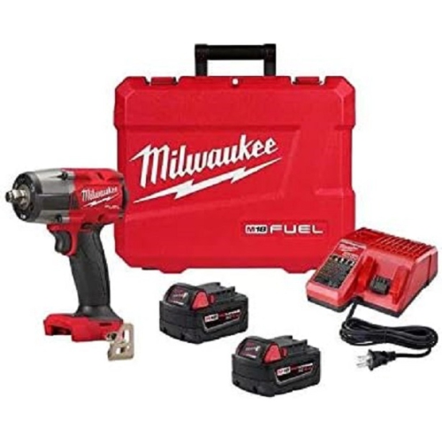 MILWAUKEE  2962-22 M18 Gen 2 18-Volt Lithium-Ion Brushless Cordless Mid Torque & Compact 1/2 In. Impact Wrench With Friction Ring Kit
