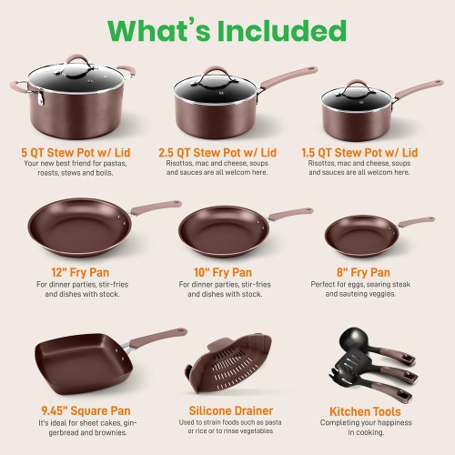Kitchenware Pots & Pans Set – High-qualified Basic Kitchen Cookware Set, Non-Stick