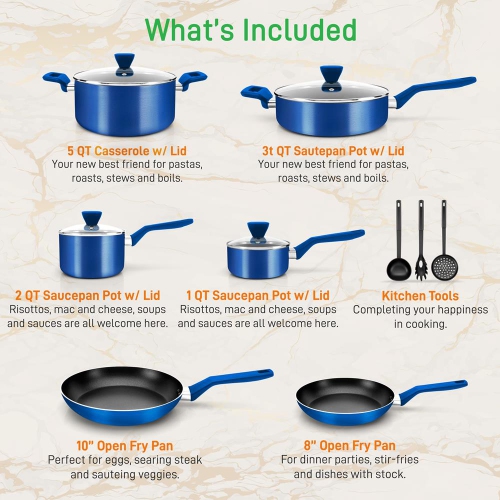 Kitchenware Pots & Pans - Stylish Kitchen Cookware Set, Non-Stick