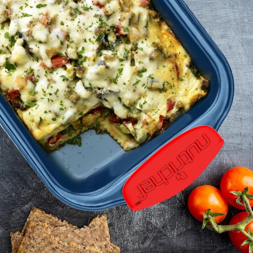 Moules de cuisson de four de cuisine - revêtement antiadhésif bleu de luxe à l'intérieur et à l'extérieur en acier au carbone avec poignées en