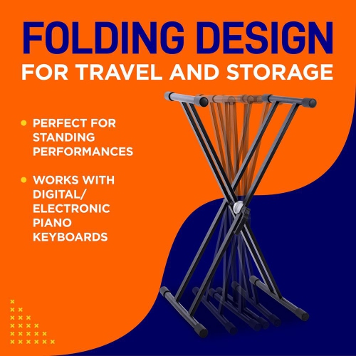 Digital Piano Keyboard Stand - Electronic Keyboard Stand - Digital Piano Keyboard Mount Holder, Height Adjustable