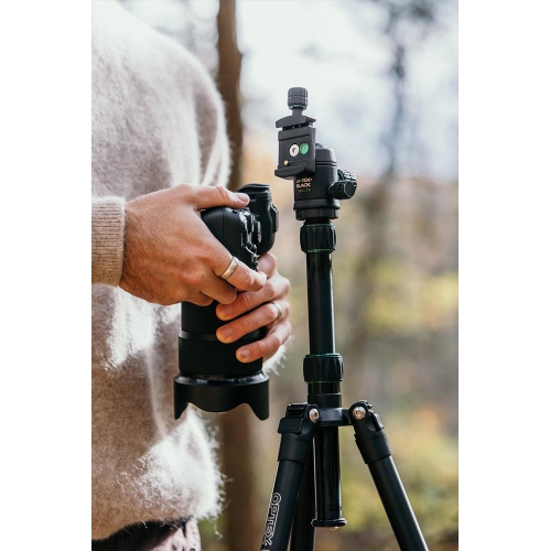 Optex Black 4-Section Pro Carbon Fibre Travel Tripod