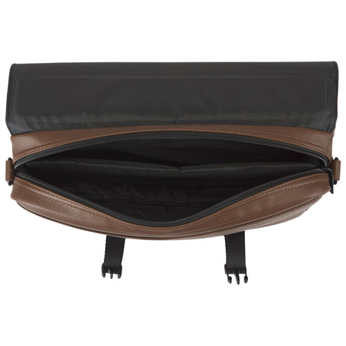 Bugatti Portos Solid 15.6" Laptop Briefcase Bag - Cognac