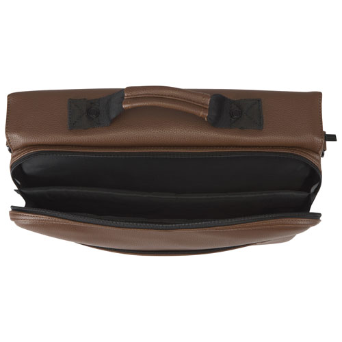 Bugatti Portos Solid 15.6" Laptop Briefcase Bag - Cognac