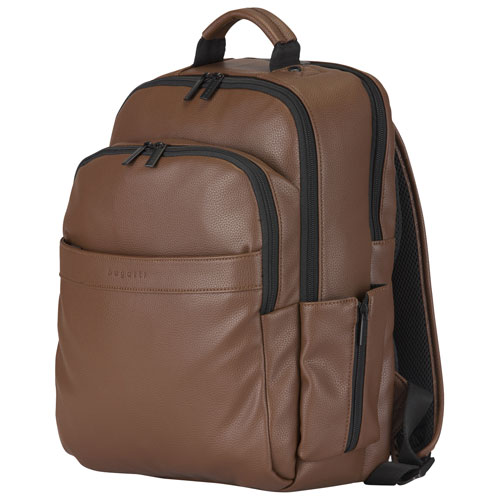 Bugatti Portos Solid 15.6" Laptop Backpack - Cognac