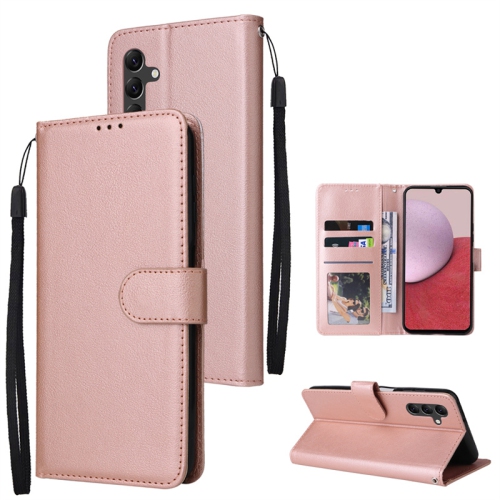 [CSmart] Étui portefeuille folio en cuir avec fente pour carte magnétique pour Samsung Galaxy A15, rose doré