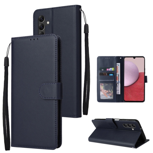 [CSmart] Étui portefeuille folio en cuir avec fente pour carte magnétique pour Samsung Galaxy A15, bleu marine