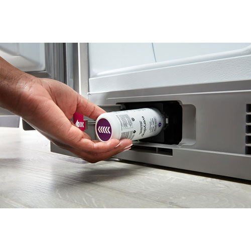 Réfrigérateur à congélateur juxtaposé 24,6 pi³ 36 po avec distributeur eau/glaçons de Maytag - Inox