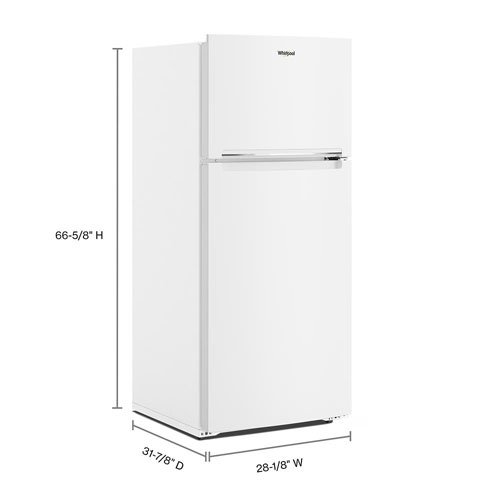 Whirlpool 29" 16.3 Cu. Ft. Top Freezer Refrigerator - White