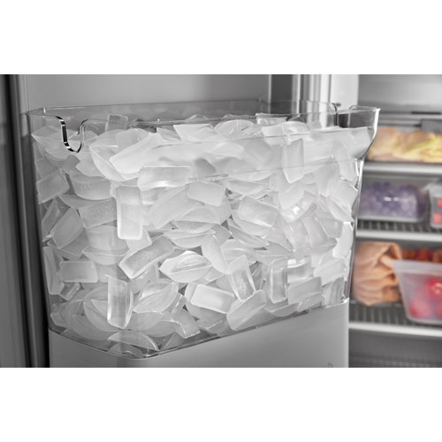 KitchenAid 42" 25.1 Cu Ft Side-By-Side Refrigerator w/ Water & Ice Dispenser (KBSD702MSS) -PrintShield Stainless