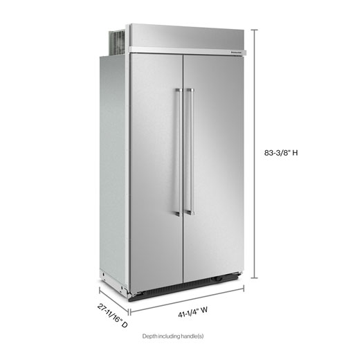 KitchenAid 42" 25.5 Cu. Ft. Side-By-Side Refrigerator - Stainless Steel