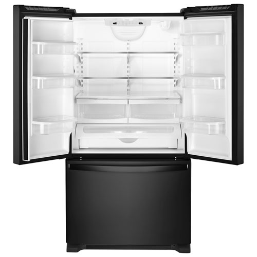 Whirlpool 33" 22.1 Cu. Ft. French Door Refrigerator with Water Dispenser (WRFF5333PB) - Black