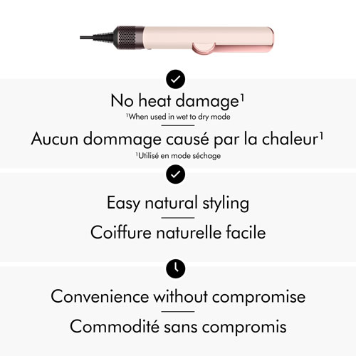 Fer plat Airstrait de Dyson - Céramique rose/Rose doré