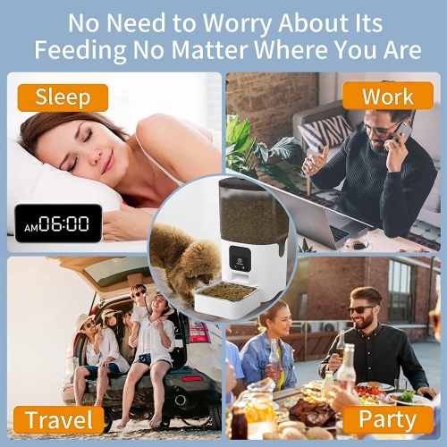 PAPIFEED Smart Automatic Cat Feeders: WiFi Pet Feeder with APP Control for Remote Feeding