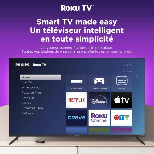 Philips Roku TV 43" FHD 1080p 4000 Series LED-LCD Smart TV - Alexa Compatible