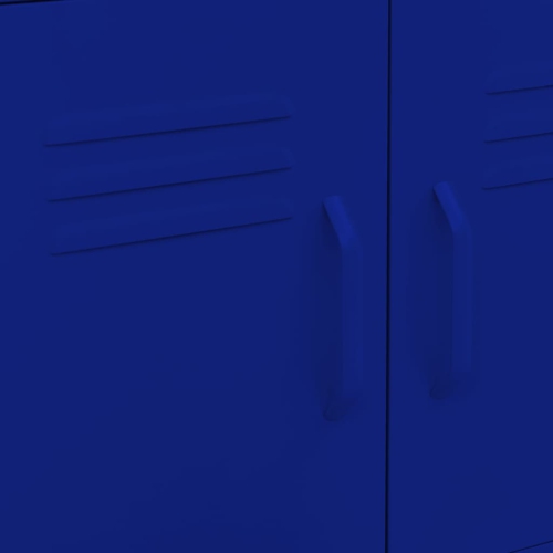 vidaXL Storage Cabinet Navy Blue 60x35x56 cm Steel