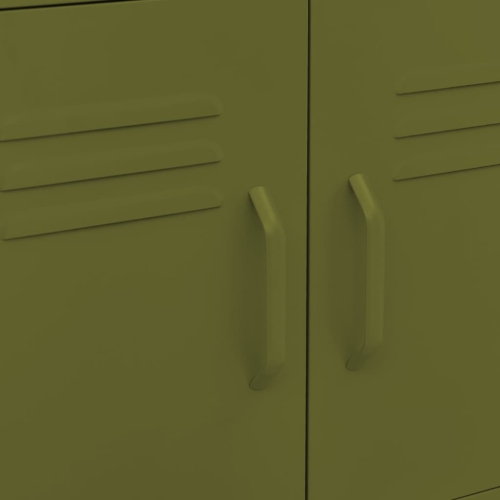 vidaXL Storage Cabinet Olive Green 60x35x56 cm Steel
