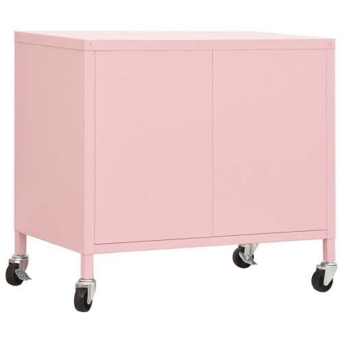 vidaXL Storage Cabinet Pink 60x35x56 cm Steel