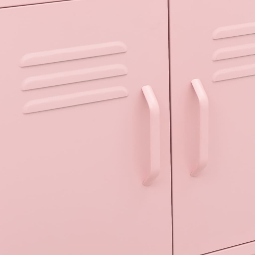 vidaXL Storage Cabinet Pink 60x35x56 cm Steel