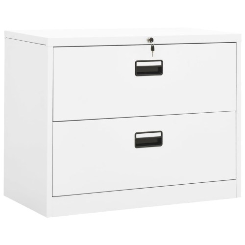 VIDAXL  Filing Cabinet 90X46X72.5 Cm Steel In White