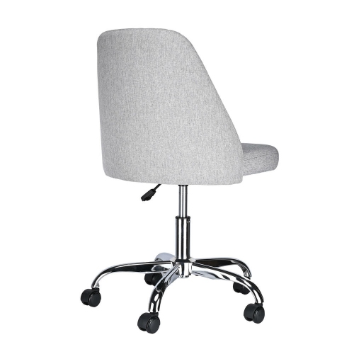 Home Office Modern Linen Fabric Armless Mid-Back Office Chair