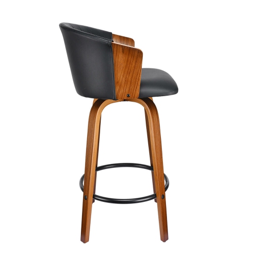 Set of 2 Bar Stools Height Wood Counter Stools with Mid-Backrest, Kitchen Barstools Pub Chair for Home Dining Island