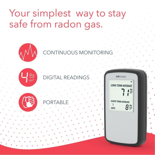 AIRTHINGS Corentium Home , Radon Gas Detector, Canadian Version in Bq/m