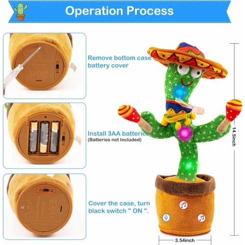 Cactus parlant et dansant : Vous répète, chante 120 chansons, brille