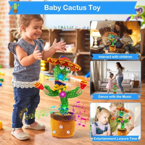 Cactus parlant et dansant : Vous répète, chante 120 chansons, brille