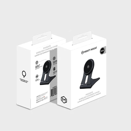 MightyMount - Support magnétique MagSafe pour téléphone avec chargeur sans fil, noir