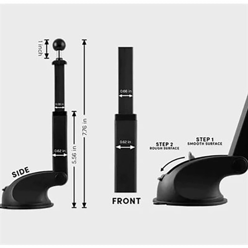 MightyMount - Magsafe Magnetic Phone Holder, With Wireless Charger, For Car Dashboard, Black