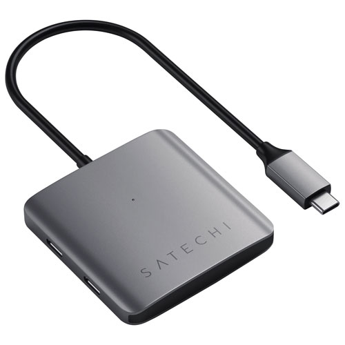 Concentrateur USB-C à 4 ports de Satechi - Gris cosmique