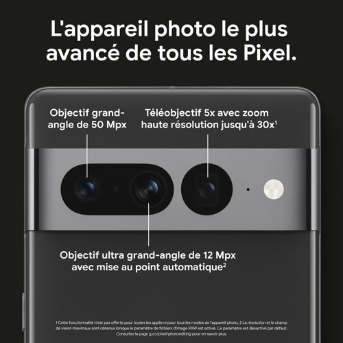 Remis à neuf - Pixel 7 Pro 128&nbsp;Go de Google - Noir volcanique - Déverrouillé