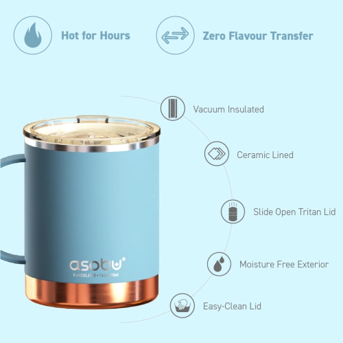Tasse à café isotherme Ultimate d'Asobu avec revêtement interne en céramique