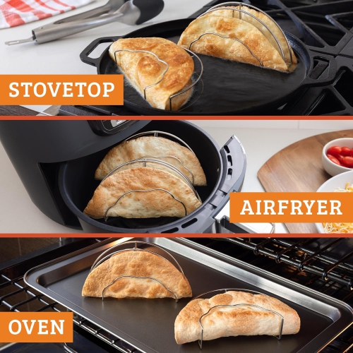 Chef Tacos 2-Pack Premium Taco Shell Molder for Oven & Air Fryer Use - Versatile Taco Maker, Taco Shell Mold for Frying, Air Fryer Taco Shell Mold,