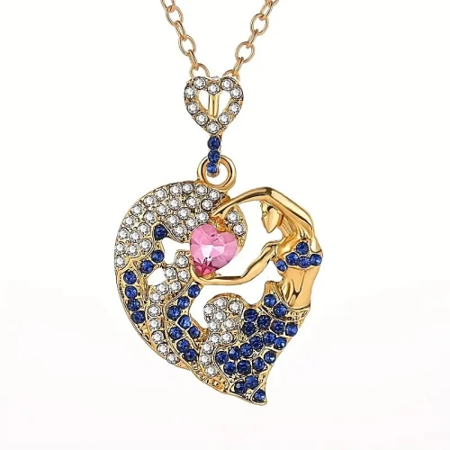 GENER  Captivating Mermaid Pendant Necklace: Sparkles With Ocean Magic (Gold Color, Gift for Her) In Multicolor