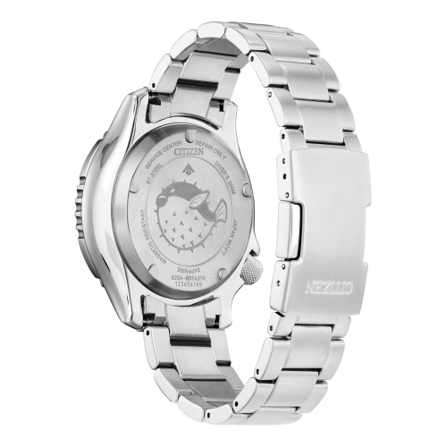 Citizen Mens Promaster Dive Automatic Automatic Watch 44mm Silver-Tone Stainless Steel Case and Bracelet with Black Dial