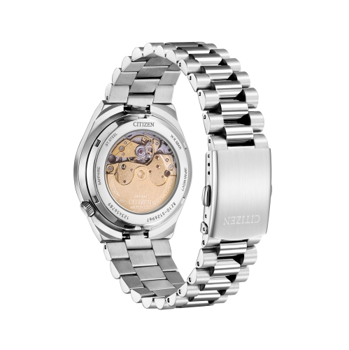 Citizen Mens “TSUYOSA” Automatic Watch 40mm Silver-Tone Stainless Steel Case and Bracelet with Aqua Dial