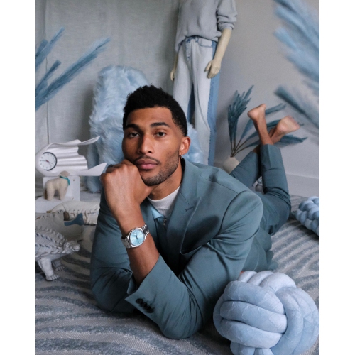 Citizen Mens “TSUYOSA” Automatic Watch 40mm Silver-Tone Stainless Steel Case and Bracelet with Aqua Dial