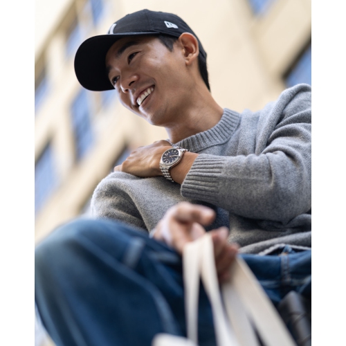 Citizen Mens “TSUYOSA” Automatic Watch 40mm Silver-Tone Stainless Steel Case and Bracelet with Blue Dial