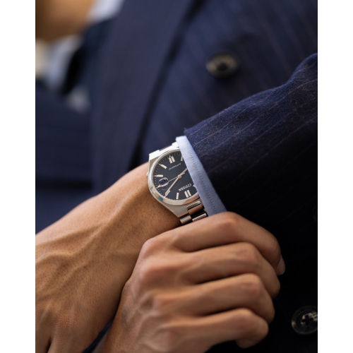 Citizen Mens “TSUYOSA” Automatic Watch 40mm Silver-Tone Stainless Steel Case and Bracelet with Blue Dial