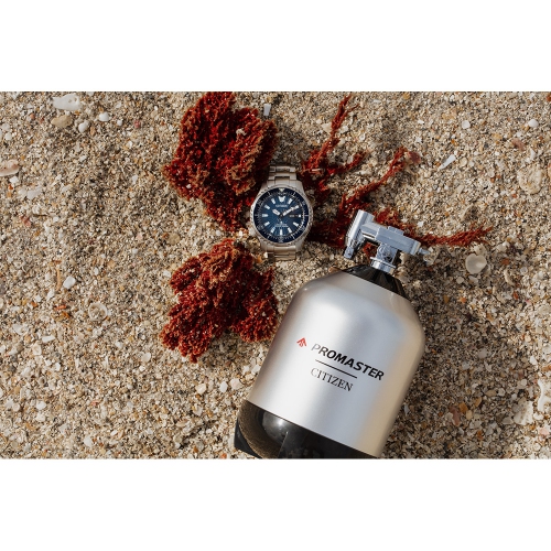 Montre automatique Promaster Dive 44 mm en inox argenté avec cadran bleu pour hommes de Citizen