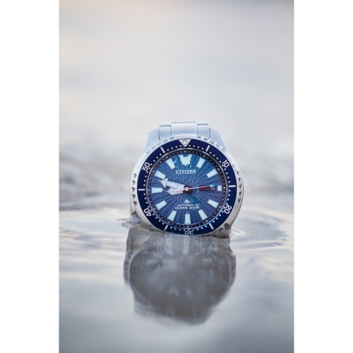 Montre automatique Promaster Dive 44 mm en inox argenté avec cadran bleu pour hommes de Citizen