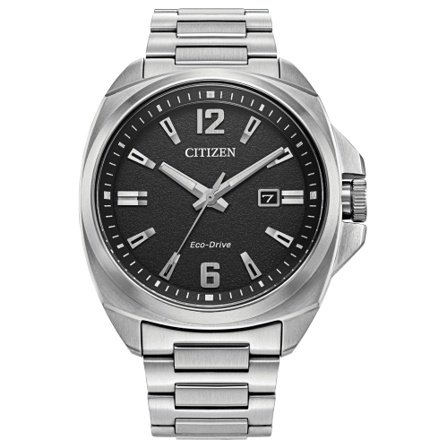 Citizen Mens Endicott Eco-Drive Watch 42mm Silver-Tone Stainless Steel Case and Bracelet with Black Dial