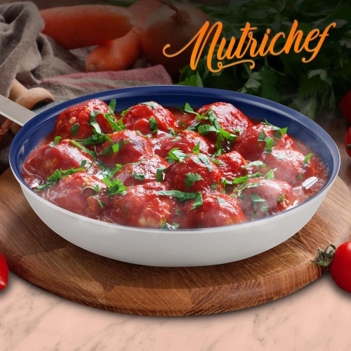 8'' Small Fry Pan - Non-stick Pan with Silicone Handle, Ceramic Coating Inside