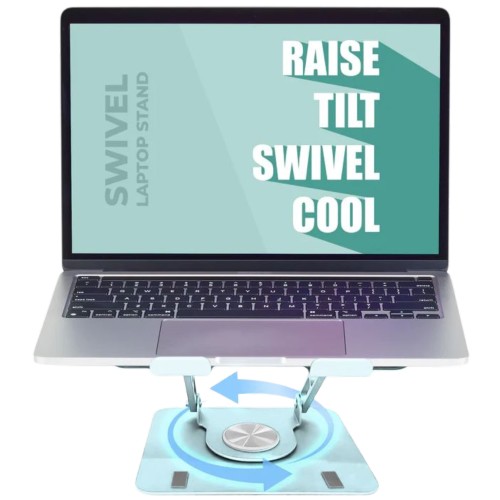 RISE Swivel Adjustable Laptop Desk Stand 2.0- Silver