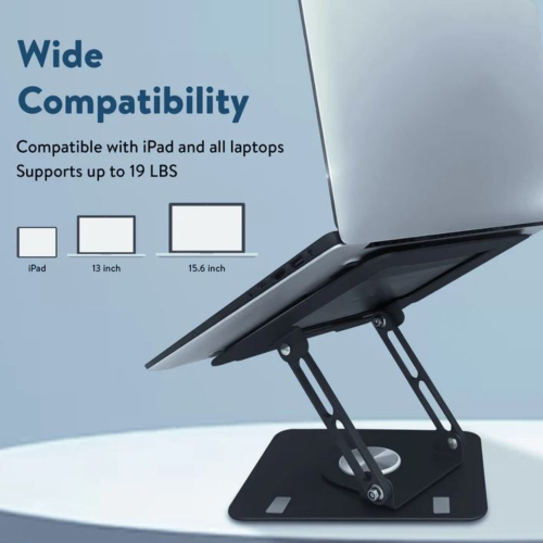 RISE Swivel Adjustable Laptop Desk Stand 2.0- Silver