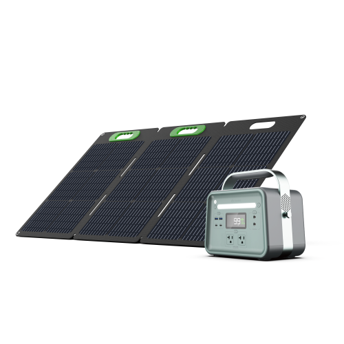 YOSHINO TECHNOLOGY  Yoshino Solid-State Portable Solar Generator 330W / 500W Peak (241Wh) \w Included 100W Portable Solar Panel, Recreation, Camping