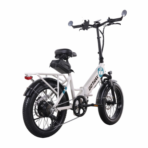 Vélo électrique pliable F2V2 de GOTRAX pour adultes, vélo électrique 500 W/48 V 10,4 Ah/32 km/h/64 km/vélo à gros pneus de